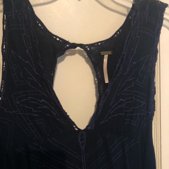 (Not pictured well) Navy Blue Free People dress - Picture 7 of 7